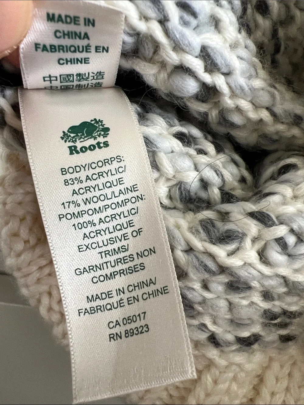 Roots warm knit